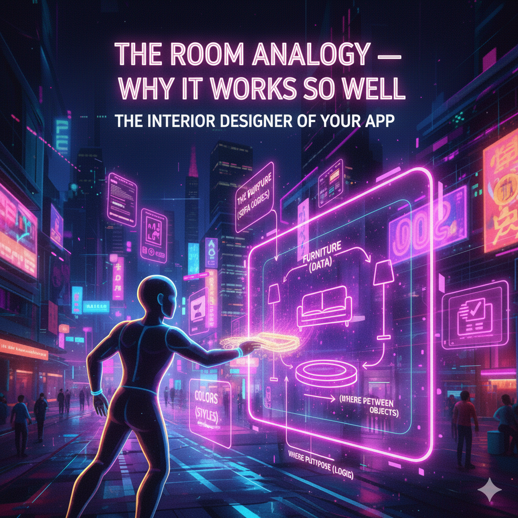 Room arrangement analogy for rendering